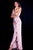 JVN60055 Sleeveless Ruffled High Slit Sheath Gown