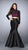 La Femme - Stunning High Neck Beaded Two-piece Mermaid Dress 23995 in Black and Red