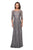 La Femme - 27857 Lace Bateau A-line Dress