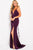 JVNX59092 Lace Up Detailed Long Sheath Gown