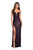 La Femme - Fully Sequined Deep Sweetheart Sheath Dress 27670 In Purple