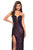 La Femme - Fully Sequined Deep Sweetheart Sheath Dress 27670 In Purple