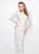 Primavera Couture - Long Sleeves Beaded Long Dress 1753 in Nude