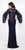 Primavera Couture - 9713 Sequined Flare Sleeve Illusion Sheath Gown in Blue