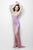 Primavera Couture - Sequined Asymmetrical Cutout Gown in Pink