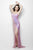 Primavera Couture - 1122 Sequined Sheath Dress in Pink
