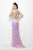 Primavera Couture - 1148 Sequined Sweetheart Sheath Gown in Pink