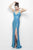 Primavera Couture - 1148 Sequined Sweetheart Sheath Gown in Blue