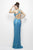 Primavera Couture - 1148 Sequined Sweetheart Sheath Gown in Blue