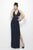 Primavera Couture - 1158 Sequined Halter Cutout Gown in Blue