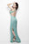 Primavera Couture - 1158 Sequined Halter Cutout Gown in Green