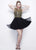 Primavera Couture - 1308 Beaded Open Back Cocktail Dress in Black