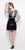 Primavera Couture - 1312 Cap Sleeve Sequined Mini Dress in Black