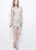 Primavera Couture - 1322 Sequined V-Neck Cocktail Dress in Neutral