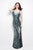 Primavera Couture - 1504 Bedazzled Sweetheart Sheath Dress in Black and Green