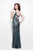 Primavera Couture - 1504 Bedazzled Sweetheart Sheath Dress in Black and Green