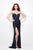 Primavera - 1517 Strapless Sweetheart Sheath Dress in Blue