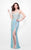 Primavera Couture - 1574 Sequined Sheath Long Dress in Blue