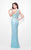 Primavera Couture - 1574 Sequined Sheath Long Dress in Blue