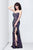 Primavera Couture - 9677 Strapless Sequined Sweetheart Evening Dress in Black
