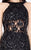 Primavera Couture - 9805 Cowl Back Halter Sequin Embellished Gown in Black