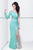 Primavera Couture - 9818 Sequined Asymmetric Sheath Dress in Green