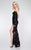 Primavera Couture - 9849 Strapless Sequined Gown with Zigzag Accents in Black