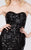 Primavera Couture - 9849 Strapless Sequined Gown with Zigzag Accents in Black