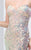 Primavera Couture - 9849 Strapless Sequined Gown with Zigzag Accents in Neutral