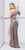 Primavera Couture - 9869 One-Sleeve Sequined Striped Evening Gown in Nude