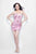 Primavera Couture - 9884 Sweetheart Fitted Cocktail Dress in Pink