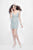 Primavera Couture - 9911 Sequined V-Neck Sheath Dress in Green