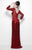 Primavera Couture - 9930 Sequined Gown with Sheer Accents in Red