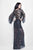 Primavera Couture - 9931 Sheer Sequined Bellsleeve Evening Gown in Black