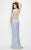 Primavera - 9976 Glittering Haltered Evening Gown in Blue