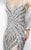 Primavera - 9976 Glittering Haltered Evening Gown in Silver