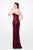 Primavera - 9982 Strapless Sequined Evening Gown in Red