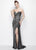 Primavera - 9982 Strapless Sequined Evening Gown in Black