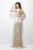 Primavera - 9989 Sweetheart Neck Beaded Evening Gown in Neutral