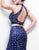 Primavera Couture - 9995 Bejeweled Two-Piece Evening Dress in Blue