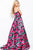 JVN57446 Strapless Sweetheart Neck Floral Ballgown