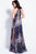 59452 Plunging Halter Neck Print Chiffon Prom Dress