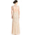 Aidan Mattox - Open Back Sequined Mesh Dress
 54467330 in Gold