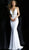 Jovani - 60232 Gilt-Crisscross Detailed Plunging Mermaid Gown