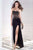 Alyce Paris - Strapless Beaded Sweetheart Long Sheath Dress With Thigh High Side Slit 35675 In Black and Gold