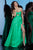 Jovani - 67646 Strapless Pleated Bow Accent Bodice Prom Dress  In Green