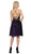 Poly USA - 8310 Sleeveless Halter Knee Length Pleated A-line Dress