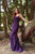 Jovani 52222 Sleeveless Lace Up Back Glitter Jersey Gown in Purple