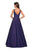 La Femme - 27227 Two Tone Satin Sweetheart A-line Dress In Purple