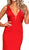 Plunging V-neck Sheath Dress